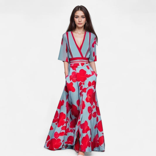 Robe Maxi Florale - Imprimé Éclatant, Tissu Léger et Élégant
