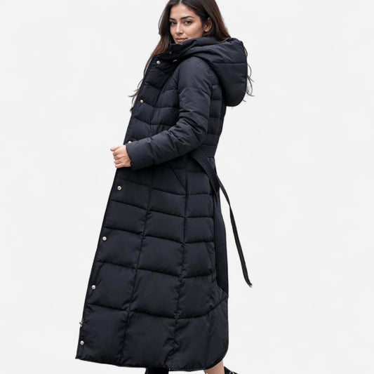 Manteau Puffer Longue - Capuche en Fourrure Synthétique, Ultra-Chaud et Chic pour l'Hiver