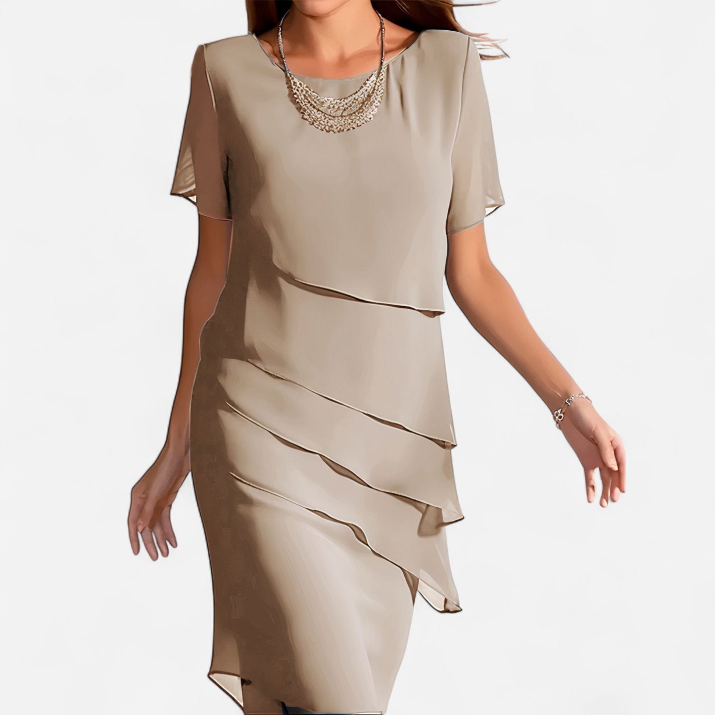Arya - Robe en Chiffon à Niveaux Élégante et Légère
