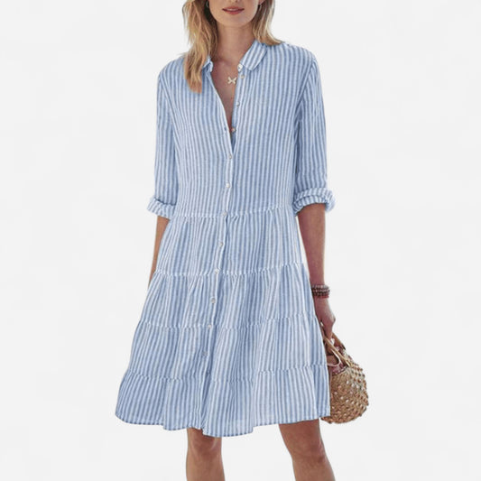 Anna – Robe d'été rayée élégante et confortable pour femme