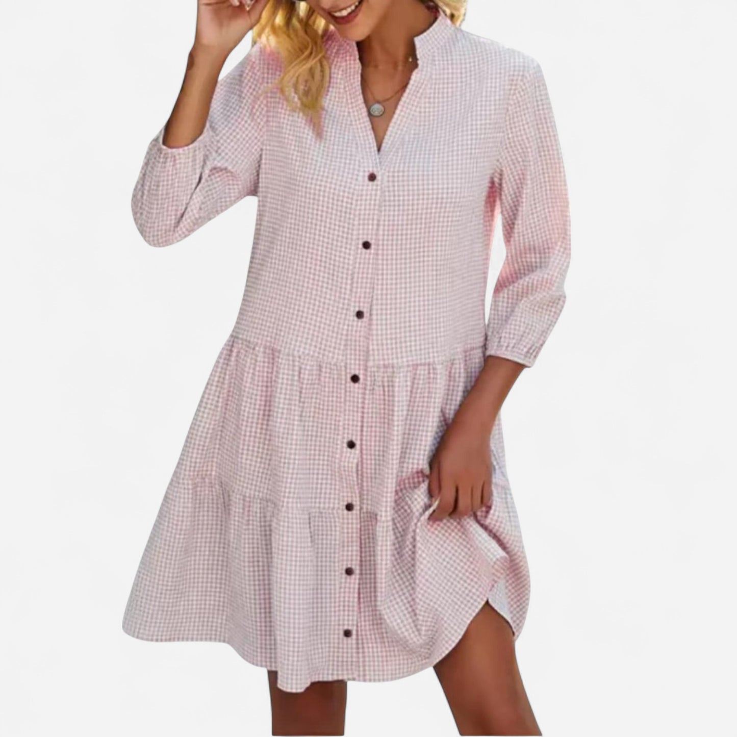 Isalina - Robe d'été à carreaux légère et élégante pour femmes