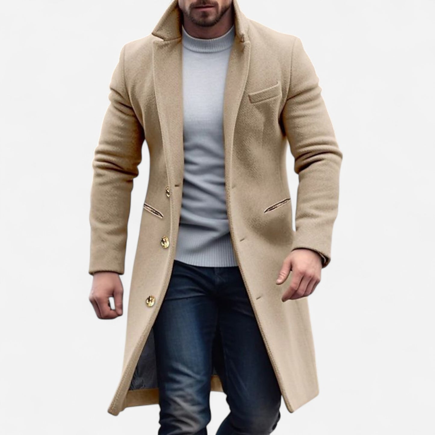Manteau en Laine Pour Homme - Élégance Hivernale Classique