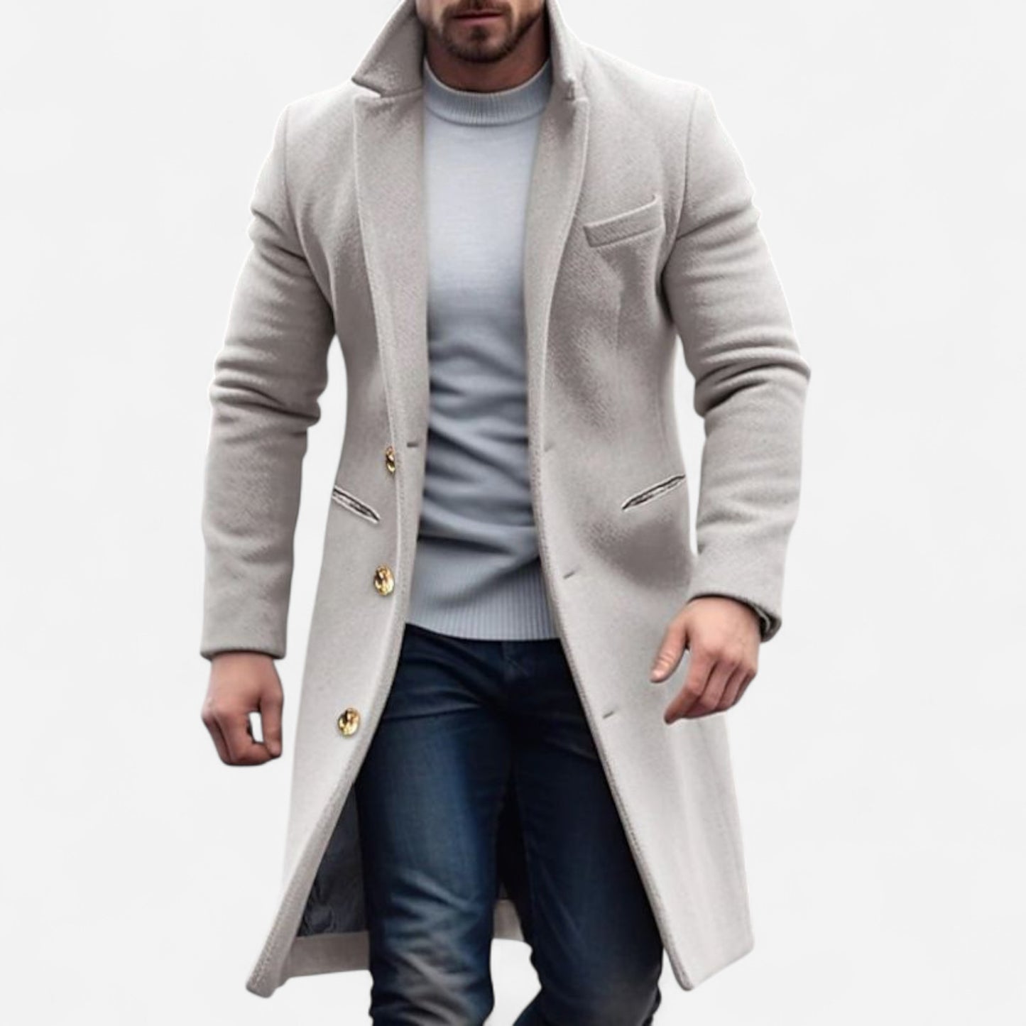 Manteau en Laine Pour Homme - Élégance Hivernale Classique