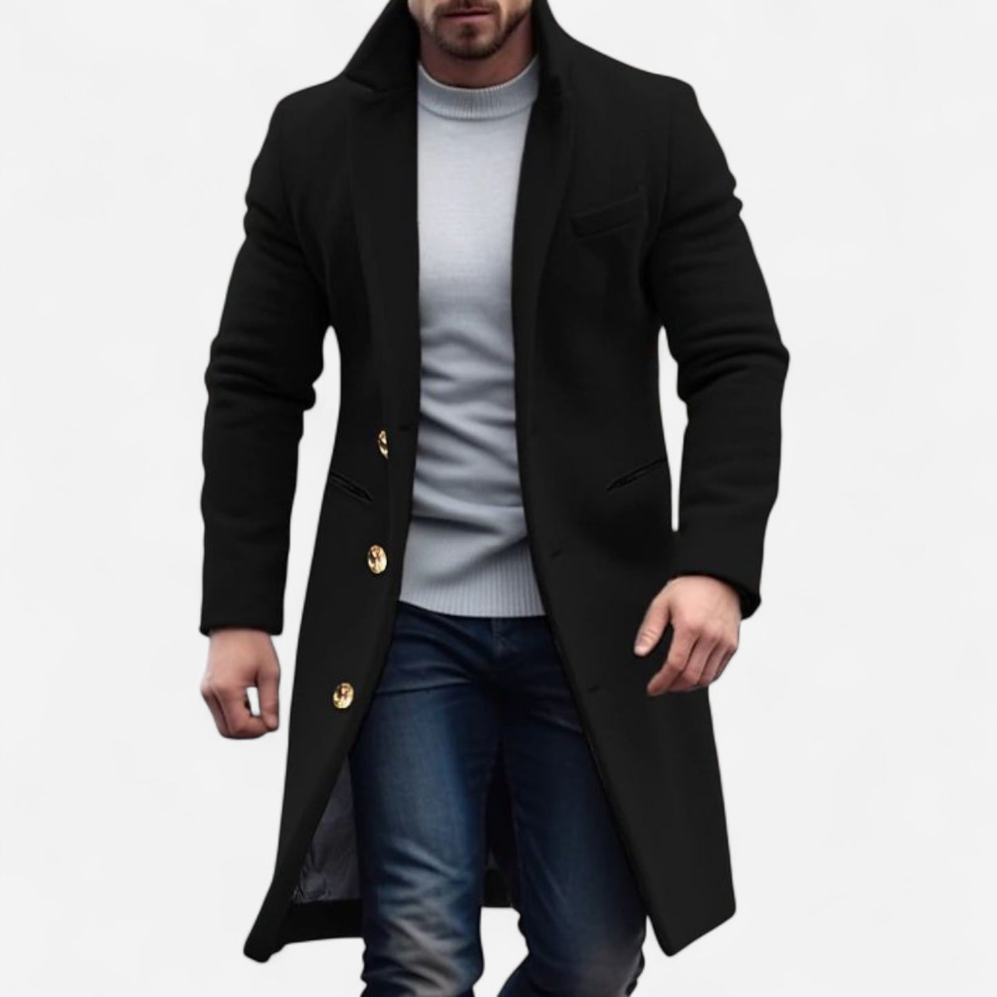 Manteau en Laine Pour Homme - Élégance Hivernale Classique