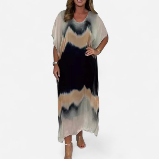 Magalie - Robe en mousseline Dip Dye élégante pour femmes