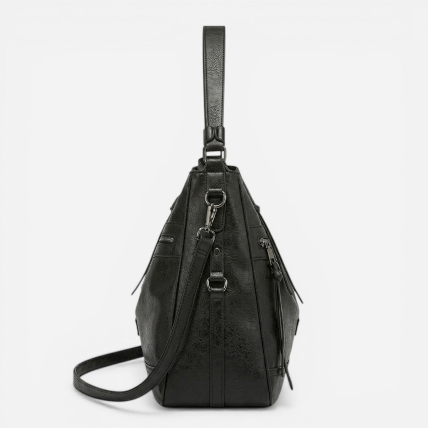 Sac à main doux pour femmes avec fermeture éclair et poches avant