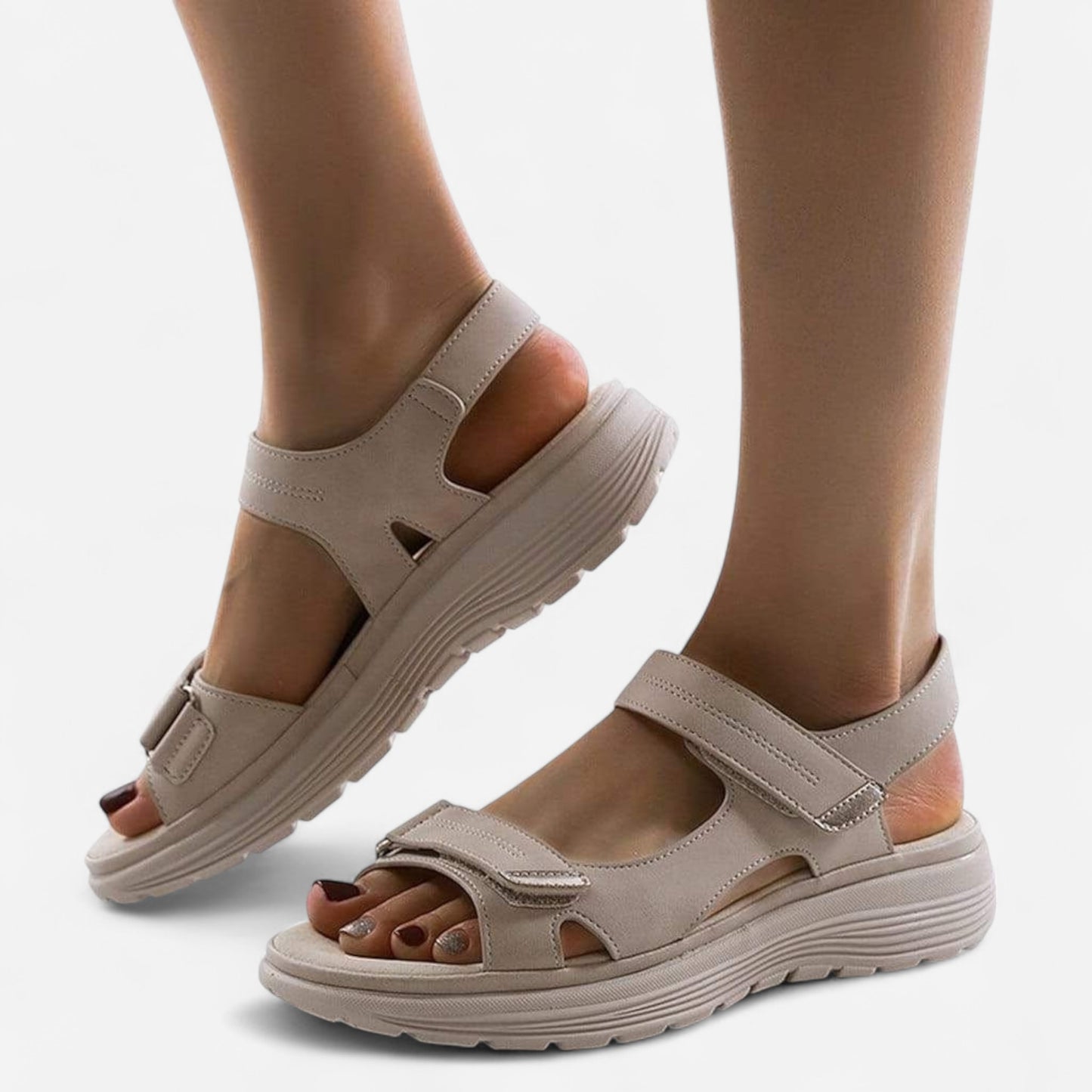 Sandales Orthopédiques - Support de Voûte, Sangles Velcro Ajustables