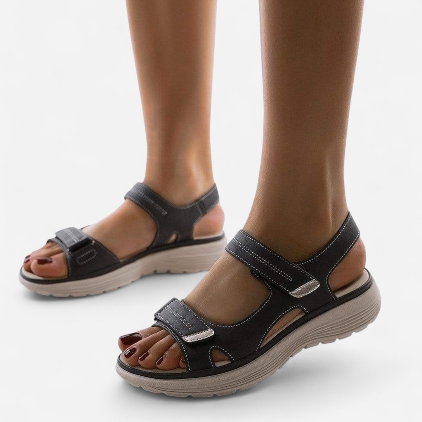 Sandales Orthopédiques - Support de Voûte, Sangles Velcro Ajustables