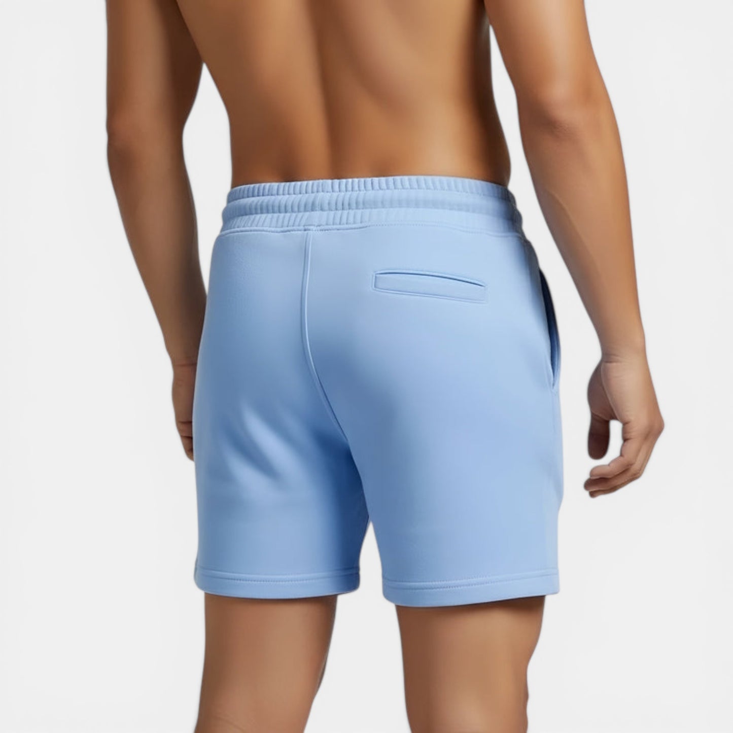 Shorts en coton pour homme avec cordon élastique et poches - Style été
