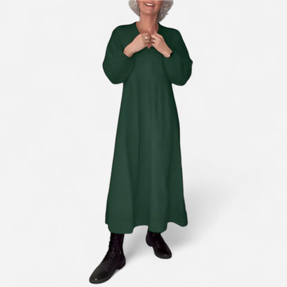 Amanda - Robe longue amincissante à décolleté en V élégante