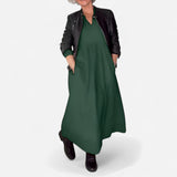 Amanda - Robe longue amincissante à décolleté en V élégante