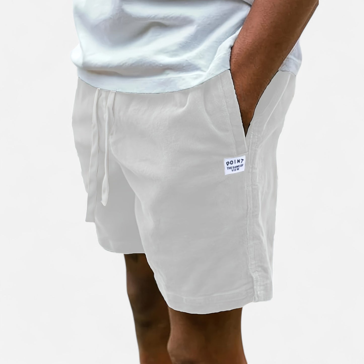 Wyatt - Short en velours côtelé avec patchs étiquettes tendance
