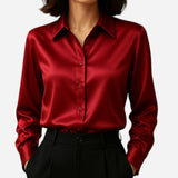 Elvire Satin Blouse - Élégance et Confort en Satin Premium