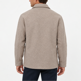 Veste en Laine Mélangée pour Homme avec Col Classique zippée
