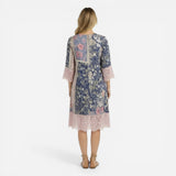 Robe courte florale pour femme, manches longues, décontractée, style boho