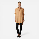 Chemise en coton surdimensionnée pour femmes avec col classique