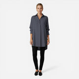 Chemise en coton surdimensionnée pour femmes avec col classique
