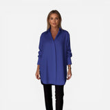 Chemise en coton surdimensionnée pour femmes avec col classique