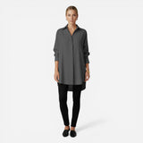 Chemise en coton surdimensionnée pour femmes avec col classique