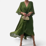 Elisabeth - Robe d'été chic à col en V pour femmes élégantes