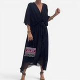Elisabeth - Robe d'été chic à col en V pour femmes élégantes