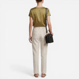Blouse Élégante Femme à Encolure Drapée - Top Casual Chic