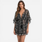 Robe de Plage Femme en Chiffon Ethnique - Caftan Élégant