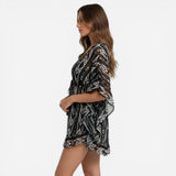 Robe de Plage Femme en Chiffon Ethnique - Caftan Élégant