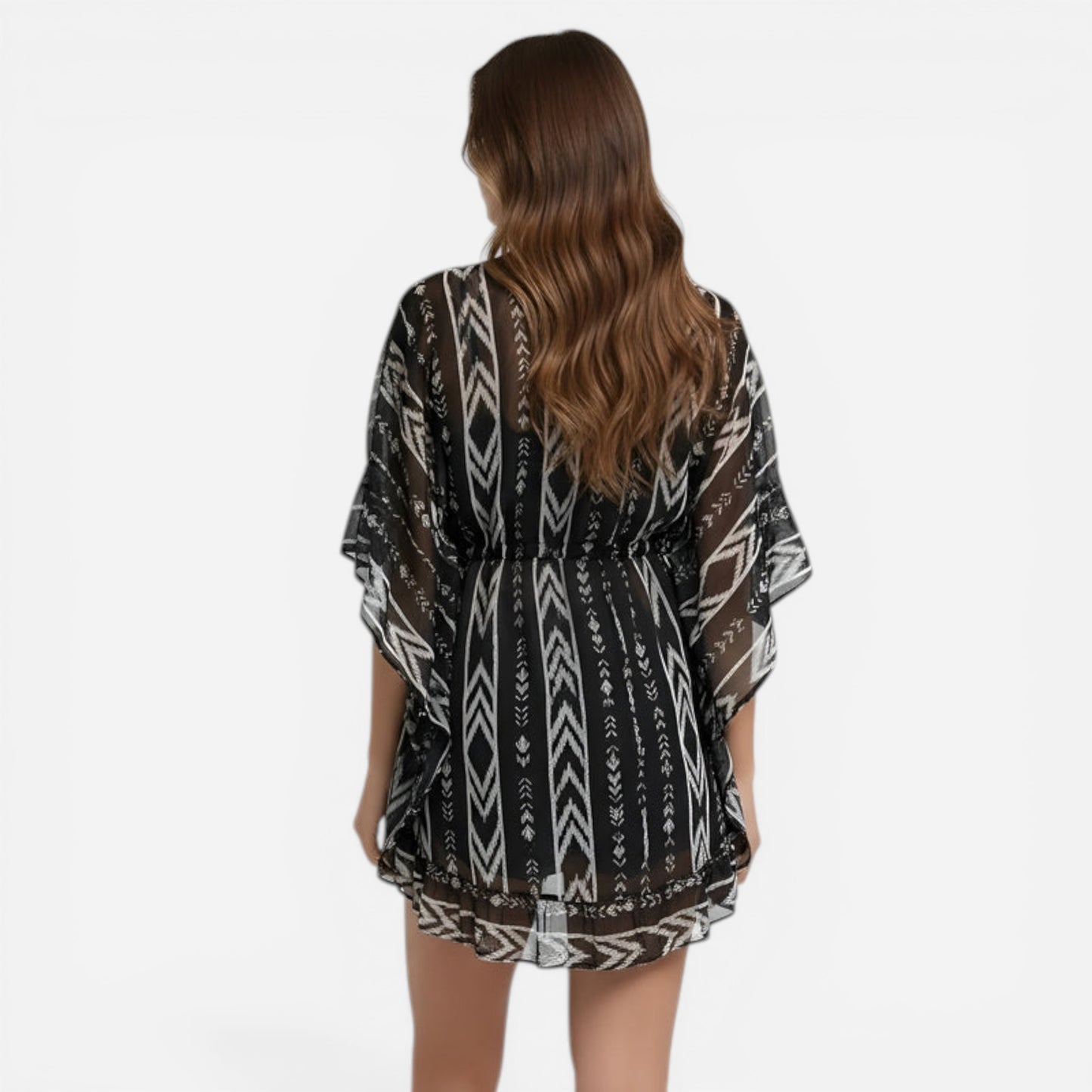 Robe de Plage Femme en Chiffon Ethnique - Caftan Élégant
