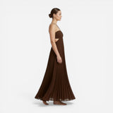 Robe Maxi Été Femme Dos Nu Plissée à Col Halter Aurelia
