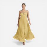 Robe Maxi Été Femme Dos Nu Plissée à Col Halter Aurelia