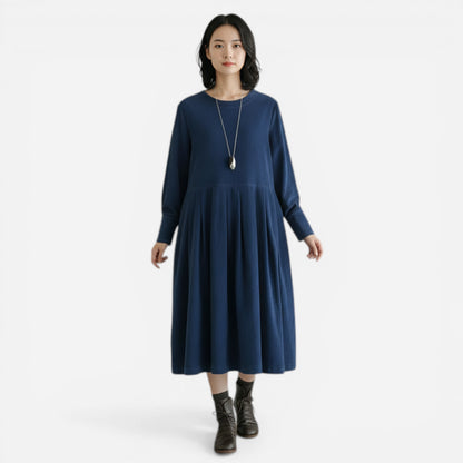 Robe Midi Élégante en Coton pour Femme - Casual Chic Valerio