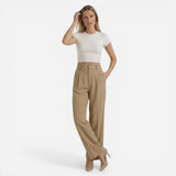Pantalons Évasés Élégants pour Femmes - Taille Haute Chic Casual
