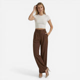 Pantalons Évasés Élégants pour Femmes - Taille Haute Chic Casual