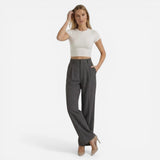 Pantalons Évasés Élégants pour Femmes - Taille Haute Chic Casual