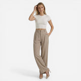 Pantalons Évasés Élégants pour Femmes - Taille Haute Chic Casual