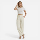 Pantalons Évasés Élégants pour Femmes - Taille Haute Chic Casual