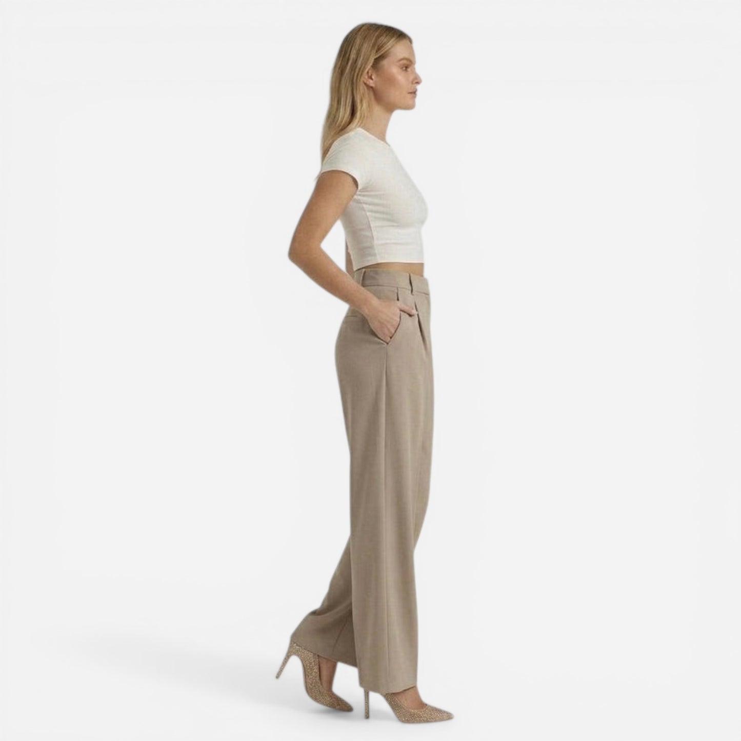 Pantalons Évasés Élégants pour Femmes - Taille Haute Chic Casual