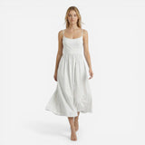 Robe midi A-line style Ascot pour invitée de mariage élégante