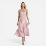 Robe midi A-line style Ascot pour invitée de mariage élégante