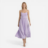 Robe midi A-line style Ascot pour invitée de mariage élégante