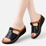Sandales Orthopédiques à Talon Ouvert pour Femmes - Chaussures Plates Confortables et Élégantes