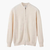 Cardigan Zippé en Maille Côtelée pour Homme - Confort et Style