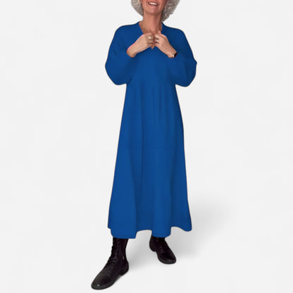 Amanda - Robe longue amincissante à décolleté en V élégante