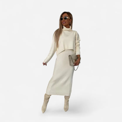 Solange - Robe élégante avec pull assorti pour un look chic