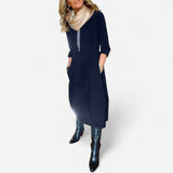 Inès - Robe Maxi Vintage Élégante et Confortable pour Femme