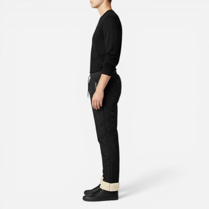 Pantalons de jogging pour hommes, doublure en polaire, taille élastique