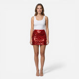 Jupe mini en sequins pour femmes - Élégante et sexy pour soirées