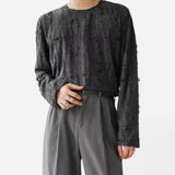 Chemise à manches longues en denim usé Veil - Élégance décontractée et confort optimal