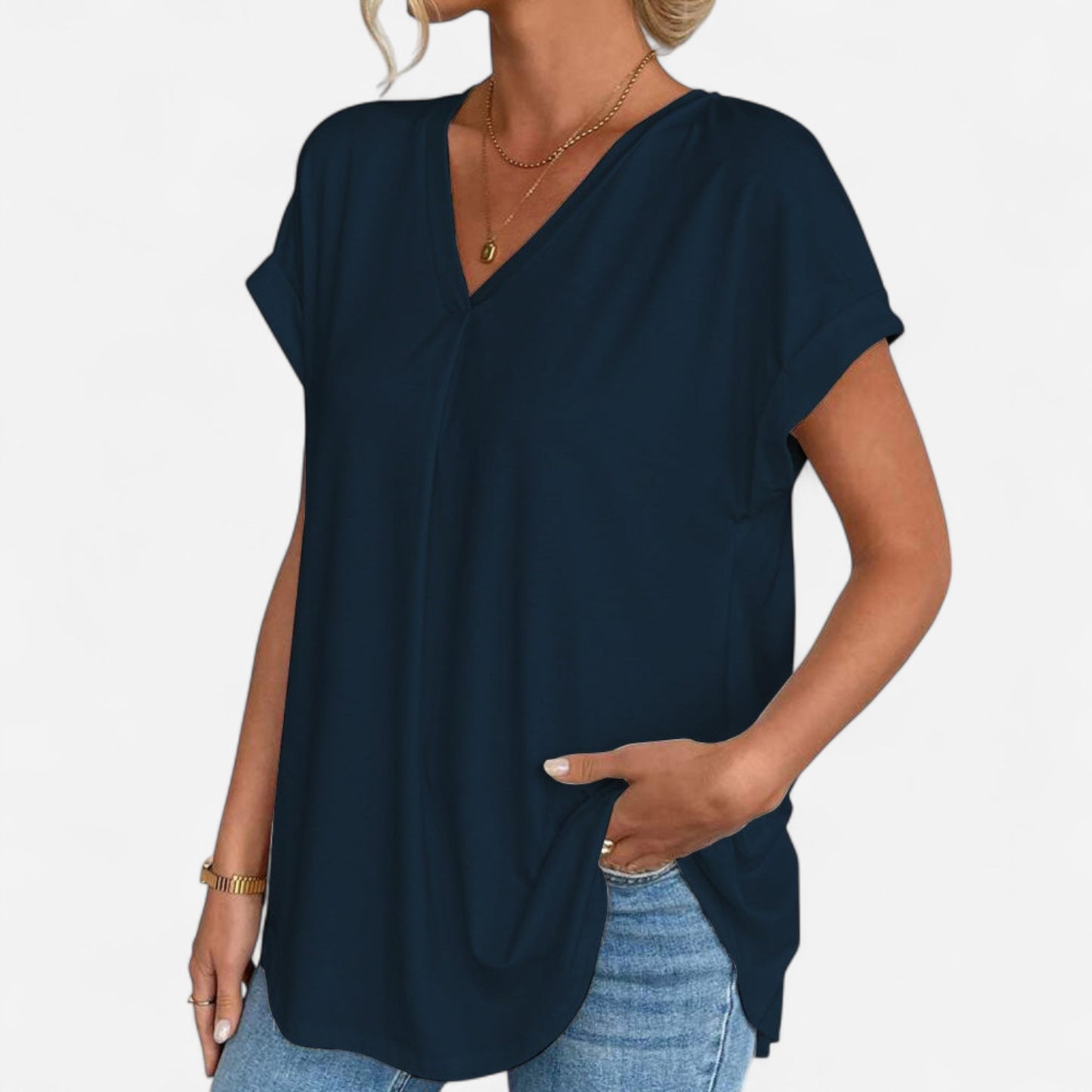 Estella - T-shirt unisexe à manches courtes en patchwork élégant